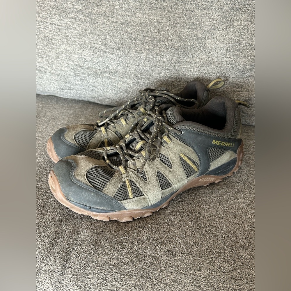 Merrell Deverta 2 Olive Moss Green Hiking Shoes Men’s Size 12